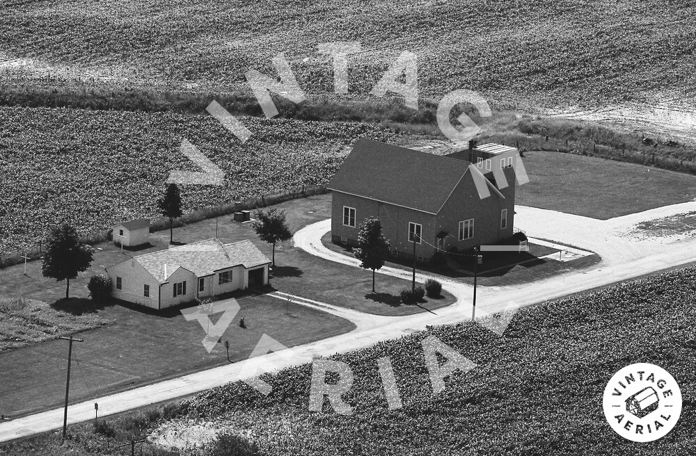 Vintage Aerial Indiana Huntington County 1975 1GHU7