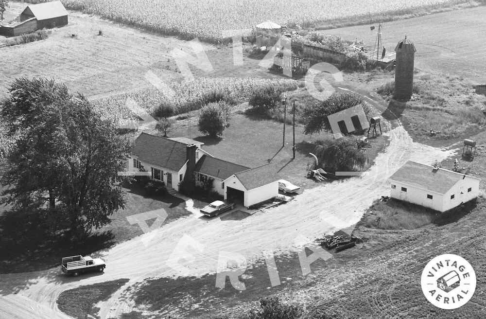 Vintage Aerial Michigan Shiawassee County 1969 77WSH5