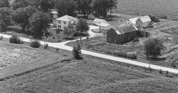 Vintage Aerial photo from 1983 in Black Hawk County, IA