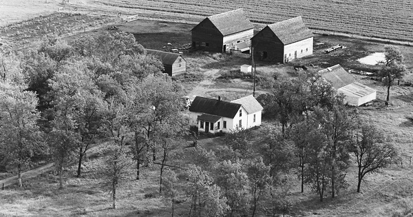 Vintage Aerial photo from 1968 in Jackson County, MN