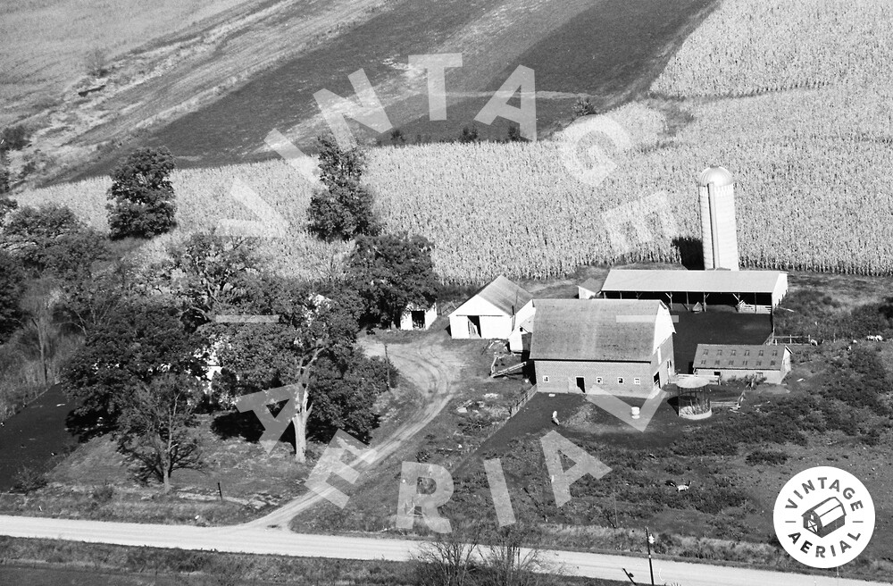 Vintage Aerial Iowa Clinton County 1969 6ECL21