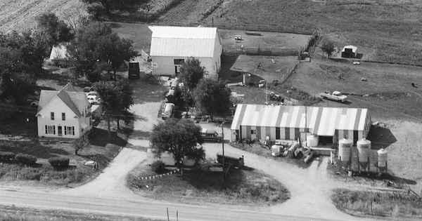 Vintage Aerial photo from 1983 in Jackson County, KS