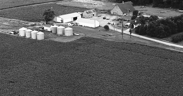Vintage Aerial photo from 1971 in Freeborn County, MN