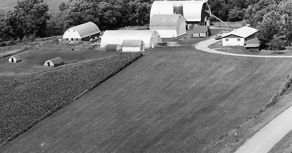 Vintage Aerial photo from 1970 in Freeborn County, MN