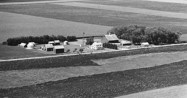 Vintage Aerial photo from 1968 in Kossuth County, IA