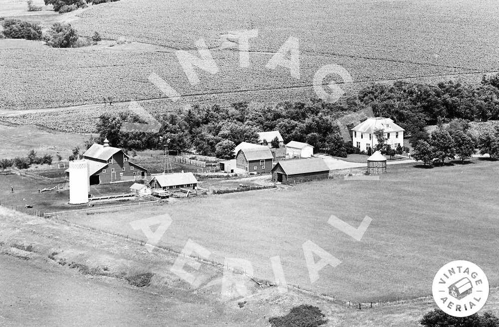 Vintage Aerial Iowa Lyon County 1970 36LLY6