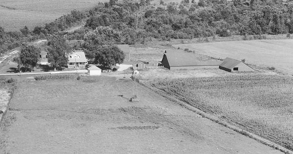 Vintage Aerial photo from 1978 in Lee County, IA