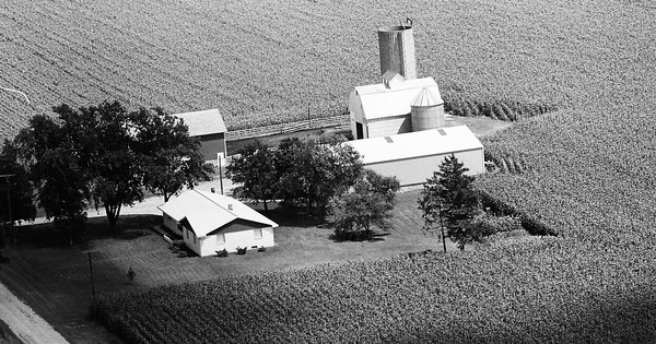 Vintage Aerial photo from 1969 in Woodford County, IL
