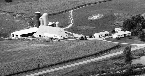 Vintage Aerial photo from 1977 in Green County, WI