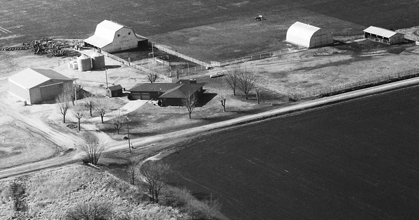 Vintage Aerial photo from 1990 in Ottawa County, OK