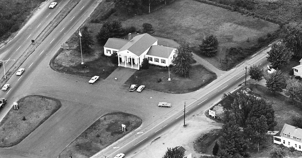 Vintage Aerial photo from 1963 in York County, ME