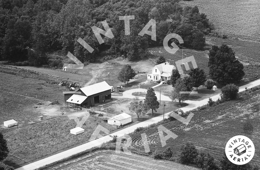 Vintage Aerial Indiana Cass County 1974 9FCS24