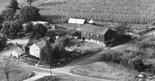 Vintage Aerial photo from 1967 in Berks County, PA