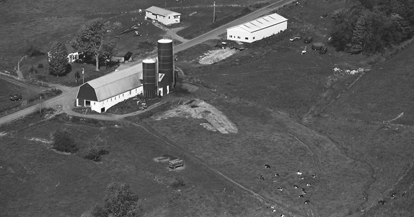 Vintage Aerial photo from 1990 in Chenango County, NY