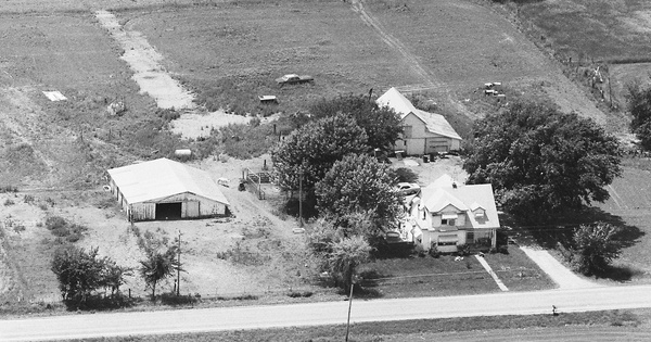Vintage Aerial photo from 1992 in Leavenworth County, KS