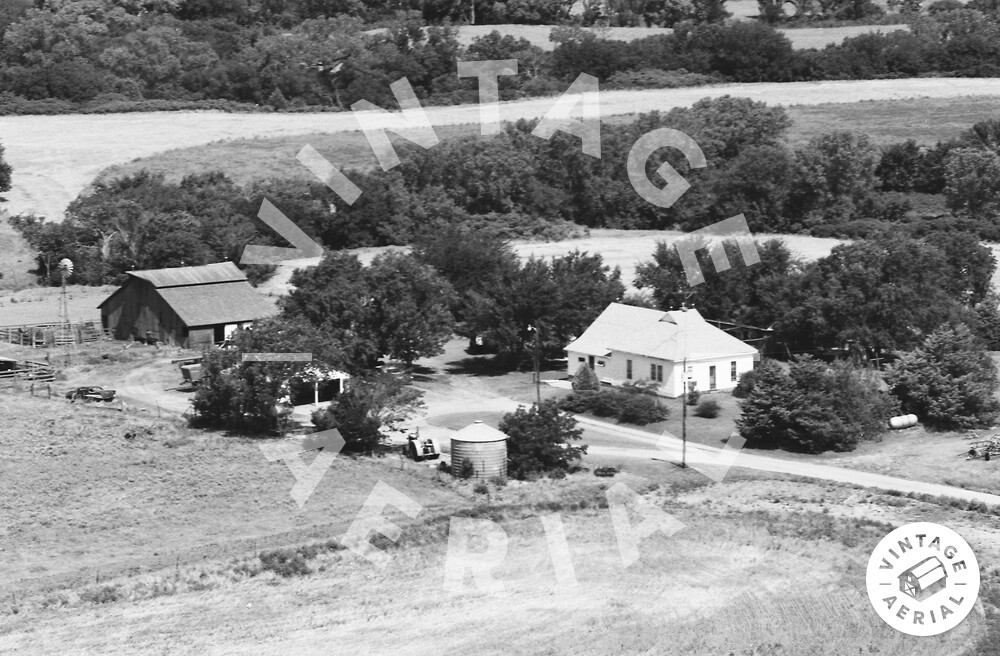 Vintage Aerial Kansas Sumner County 1977 25KSU33
