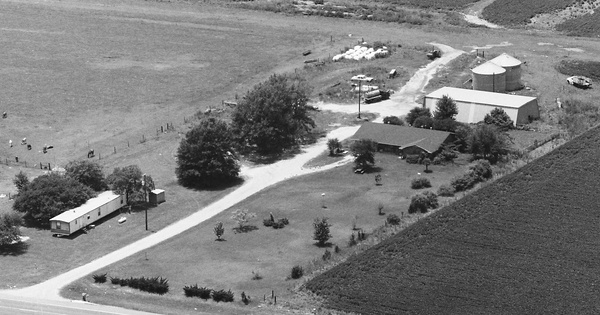 Vintage Aerial photo from 1986 in Beauregard Parish, LA