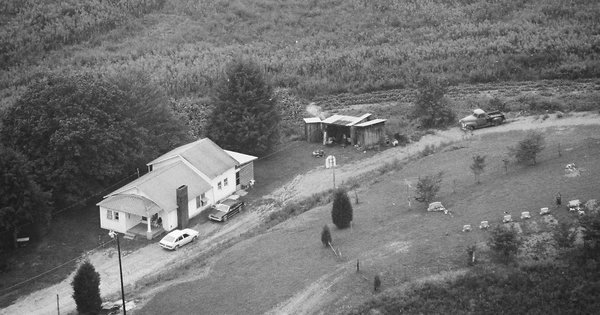 Vintage Aerial photo from 1986 in Hancock County, TN