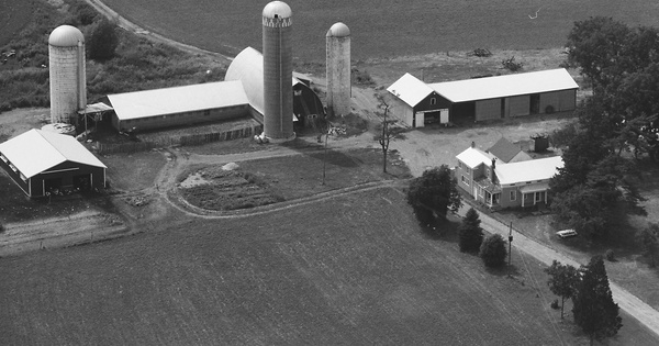 Vintage Aerial photo from 1988 in Tompkins County, NY