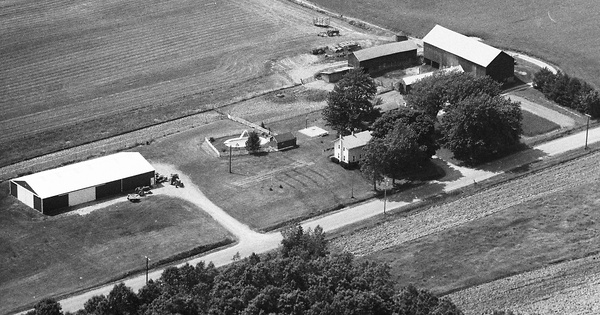 Vintage Aerial photo from 1990 in Livingston County, NY