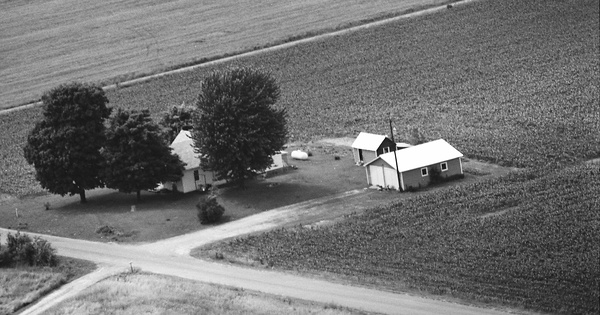 Vintage Aerial photo from 1982 in Gallatin County, IL