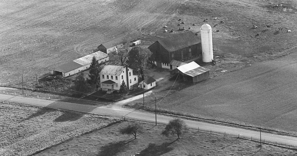 Vintage Aerial photo from 1966 in Juniata County, PA