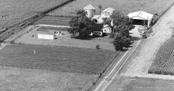 Vintage Aerial photo from 1978 in Coles County, IL