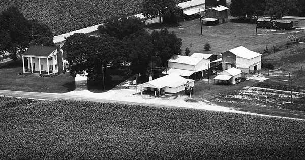 Vintage Aerial photo from -1986 in Edgecombe County, NC