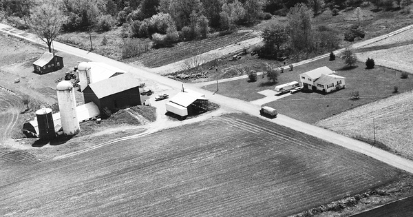 Vintage Aerial photo from 1992 in Cayuga County, NY