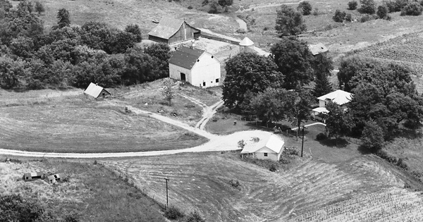 Vintage Aerial photo from 1967 in Rock Island County, IL