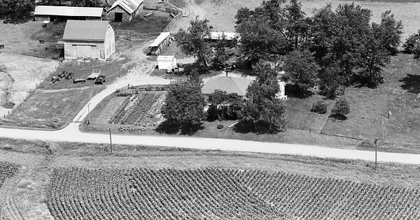 Vintage Aerial photo from 1965 in Jasper County, IA