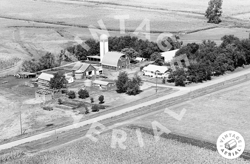 Vintage Aerial Iowa Lyon County 1970 41LLY28