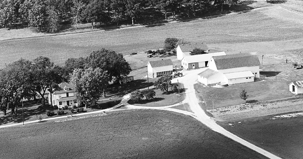 Vintage Aerial photo from 1970 in Rock County, WI