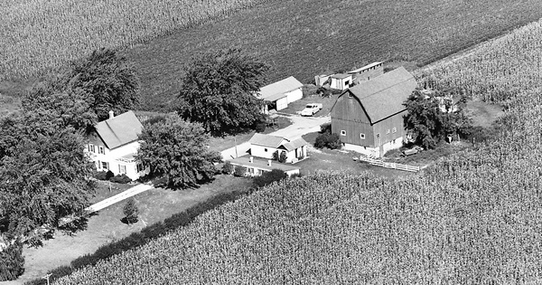Vintage Aerial photo from 1964 in Kenosha County, WI