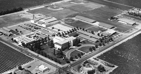 Vintage Aerial photo from 1967 in Fresno County, CA