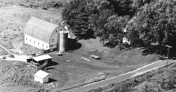 Vintage Aerial photo from 1972 in Dunn County, WI