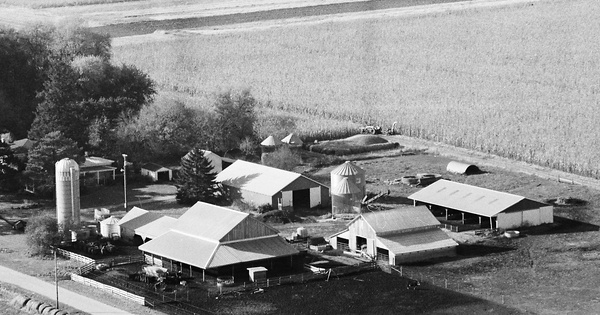 Vintage Aerial photo from 1982 in Green County, WI