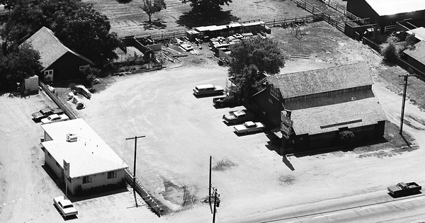 Vintage Aerial photo from 1967 in Tulare County, CA
