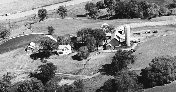 Vintage Aerial photo from 1976 in Sauk County, WI