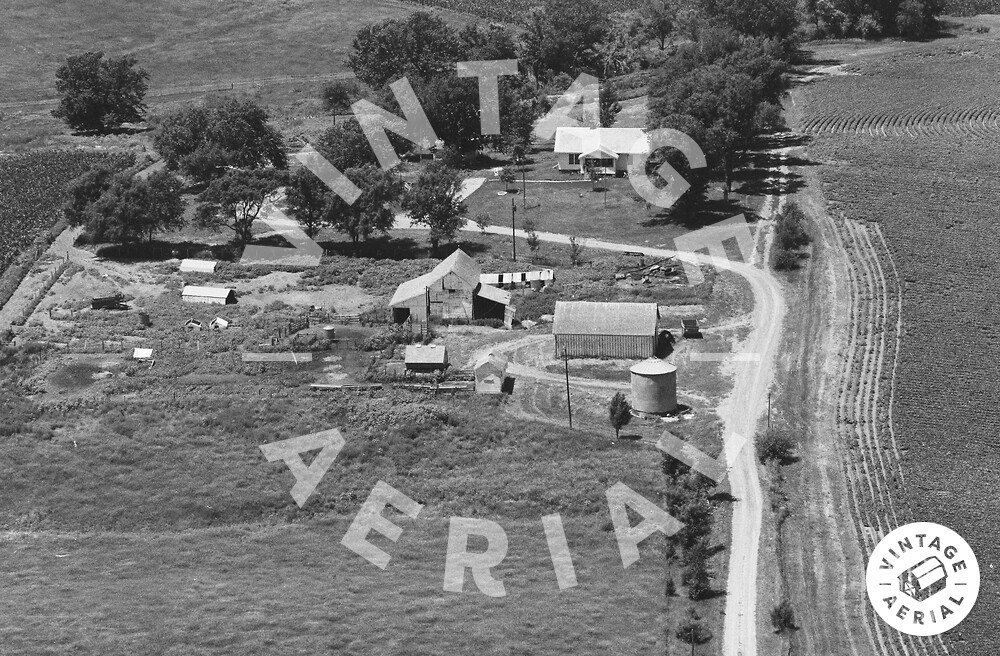 Vintage Aerial Iowa Fremont County 1980 33XFRE17
