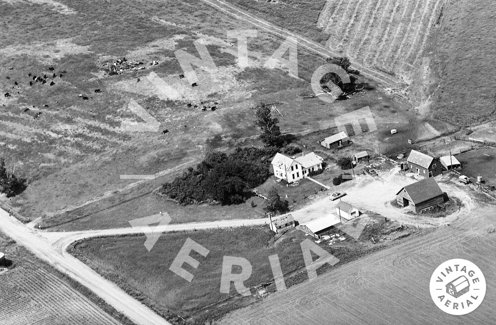 Vintage Aerial Nebraska Thurston County 1982 8MTH24