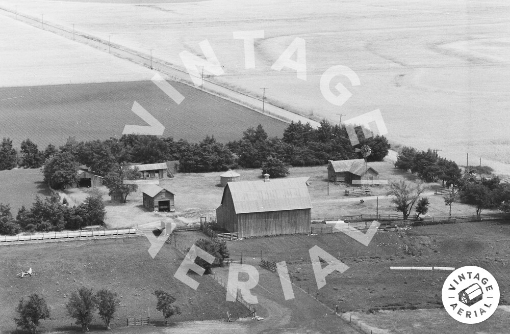Vintage Aerial Kansas Morris County 1980 6ZMO10