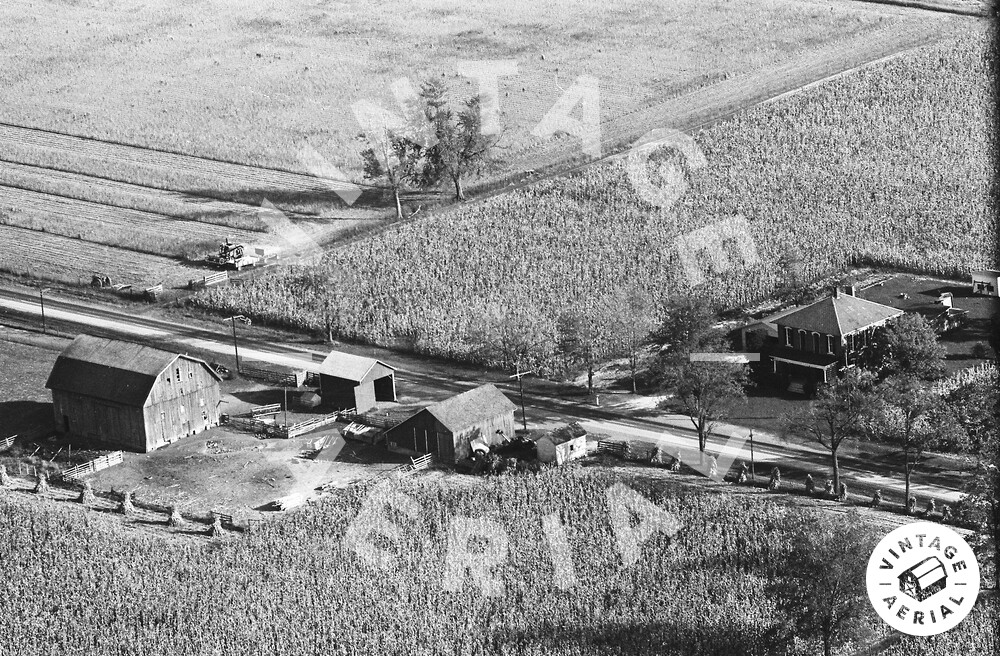 Vintage Aerial Ohio Hancock County 1964 73SHA8