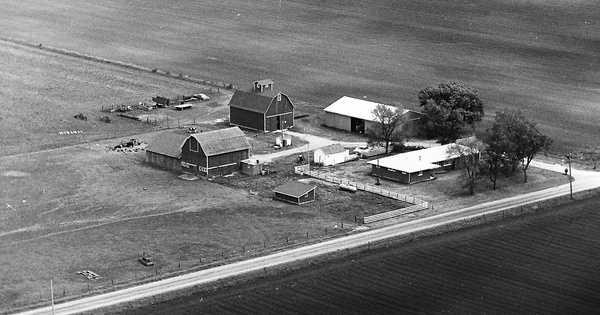 Vintage Aerial photo from 1971 in Kendall County, IL