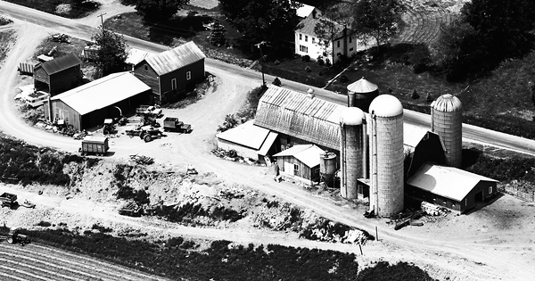 Vintage Aerial photo from 1983 in Otsego County, NY