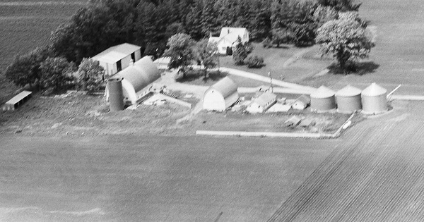 Vintage Aerial photo from 1980 in Worth County, IA