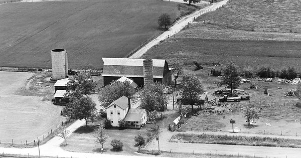 Vintage Aerial photo from 1963 in LaGrange County, IN