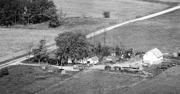 Vintage Aerial photo from 1977 in White County, IN