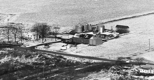 Vintage Aerial photo from 1974 in Cass County, MI