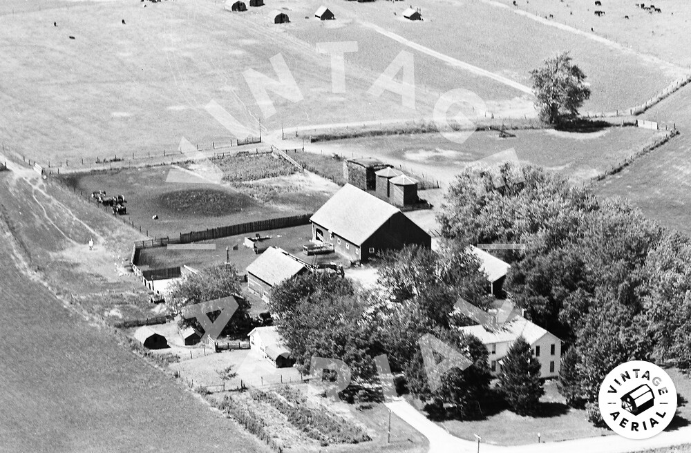 Vintage Aerial Iowa Linn County 1964 9DLI30